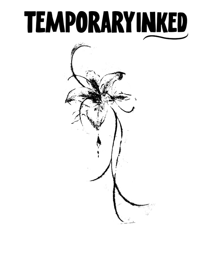 lily flower fine line tattoo Fine Line Lily Flower Tattoo - Semi-Permanent Tattoo