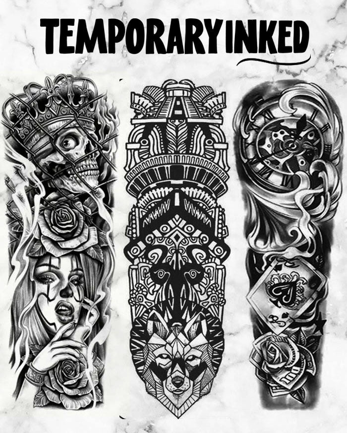 Arm outline template full sleeve tattoo