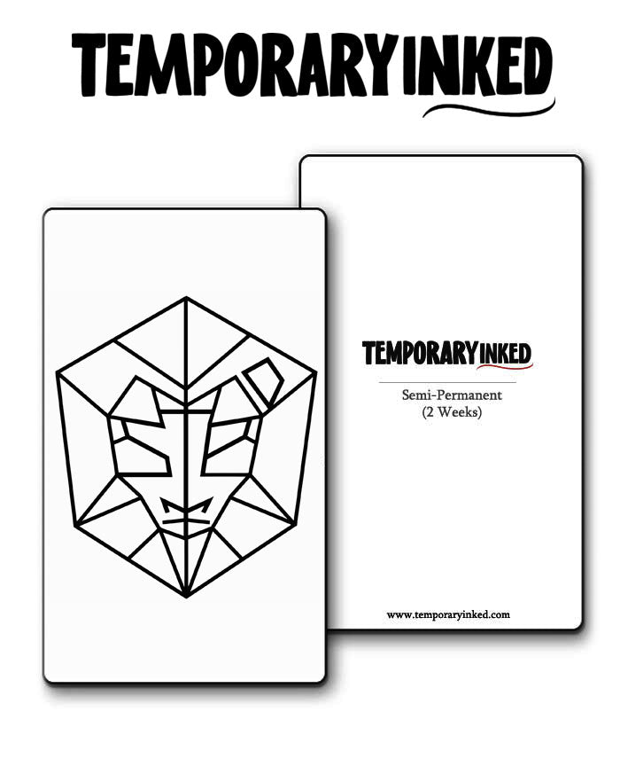 Geometric Lion Tattoo