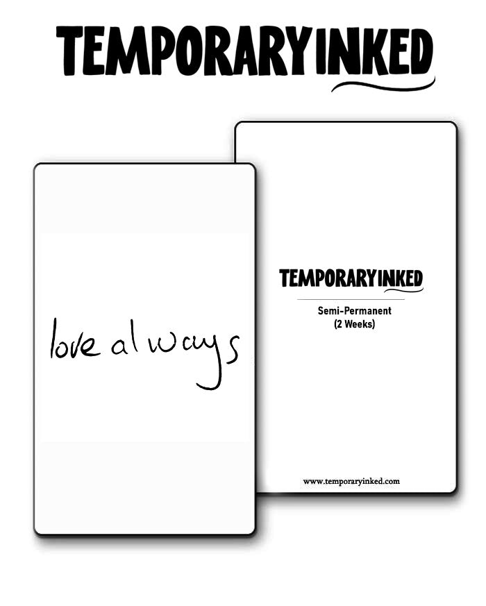 Love Always Quote Tattoo