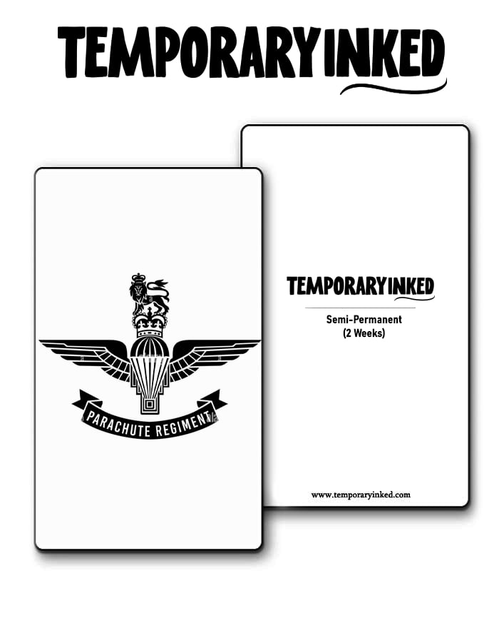 Parachute Regiment Tattoo Semi Permanent Tattoo TemporaryInked parachute-regiment-tattoo-semi-permanent-tattoo-temporaryinked