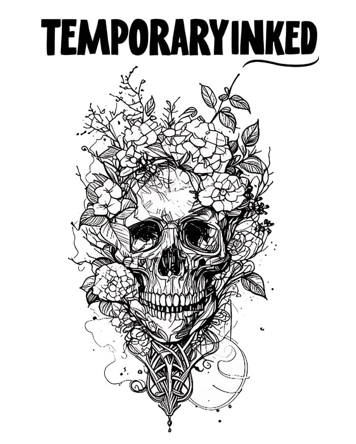 Skull Sketch Abstract Tattoo