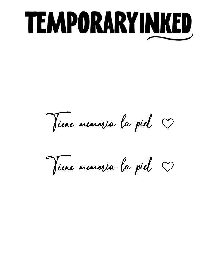 2x The Skin Has Memory Tattoo