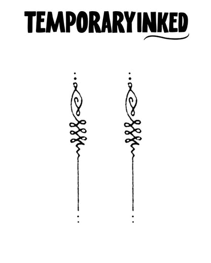 2x Unalome Wrist Tattoo