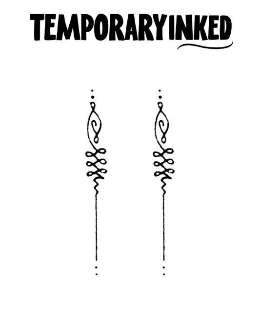 2x Unalome Wrist Tattoo