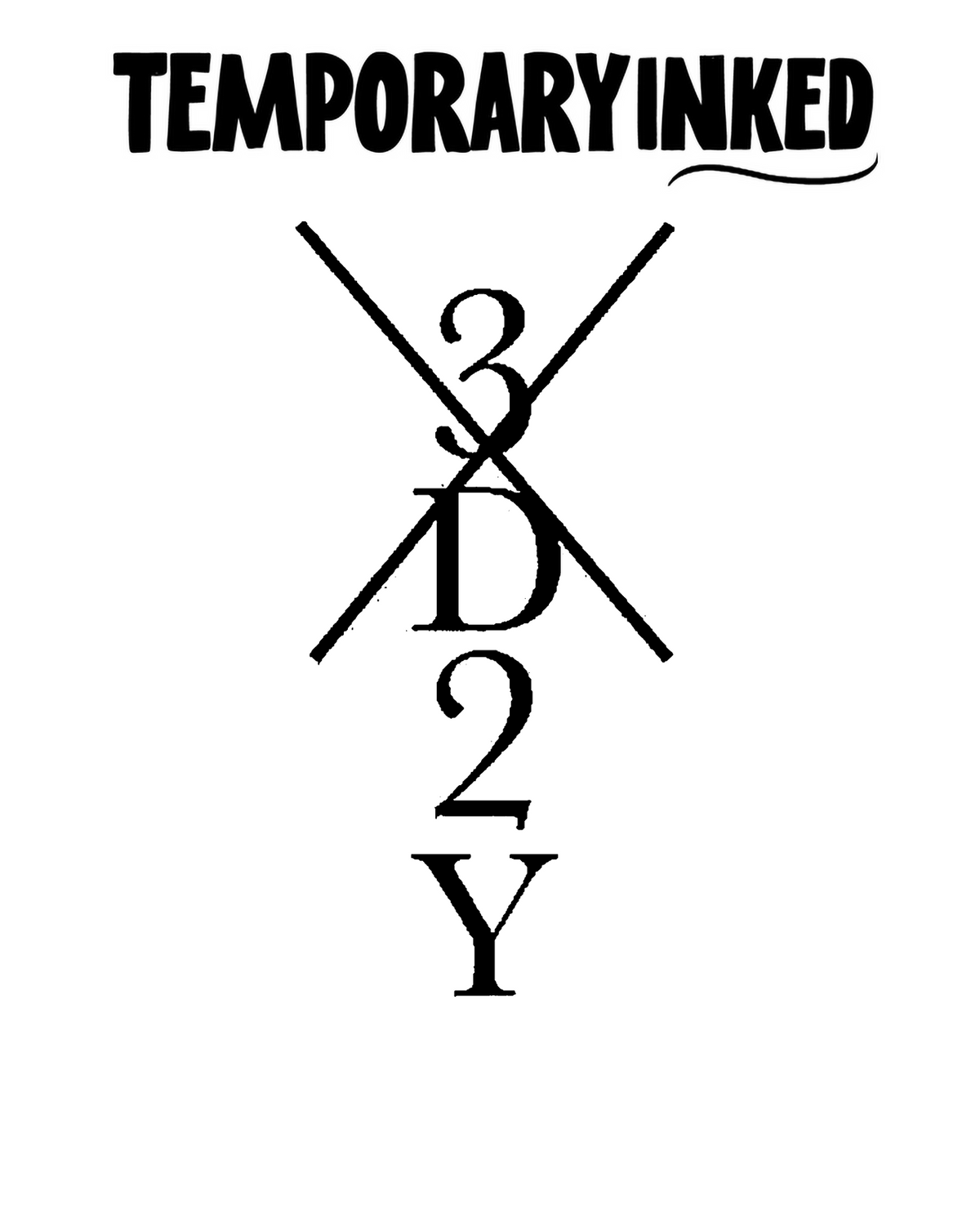 3D2Y Vertical Code Tattoo