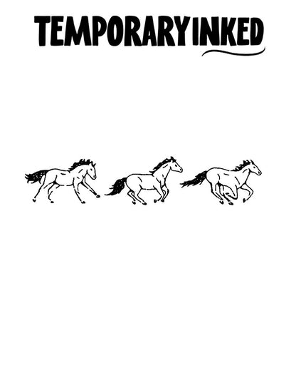 3 Small Horses Tattoo