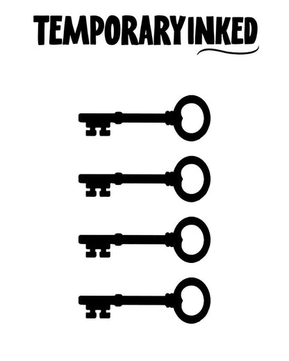 4x Tiny Keys Tattoo
