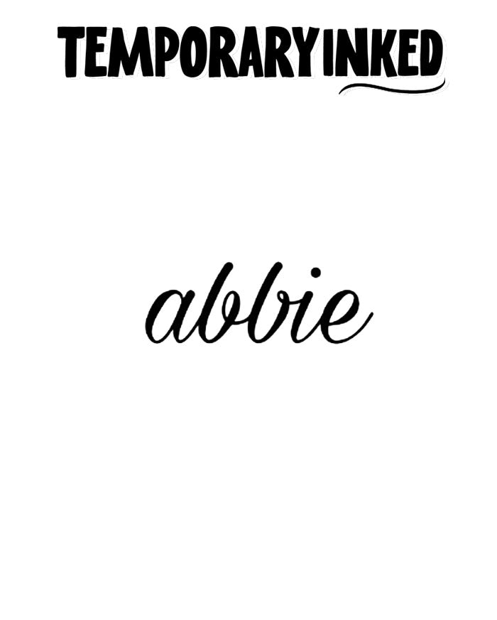 Abbie Name Tattoo