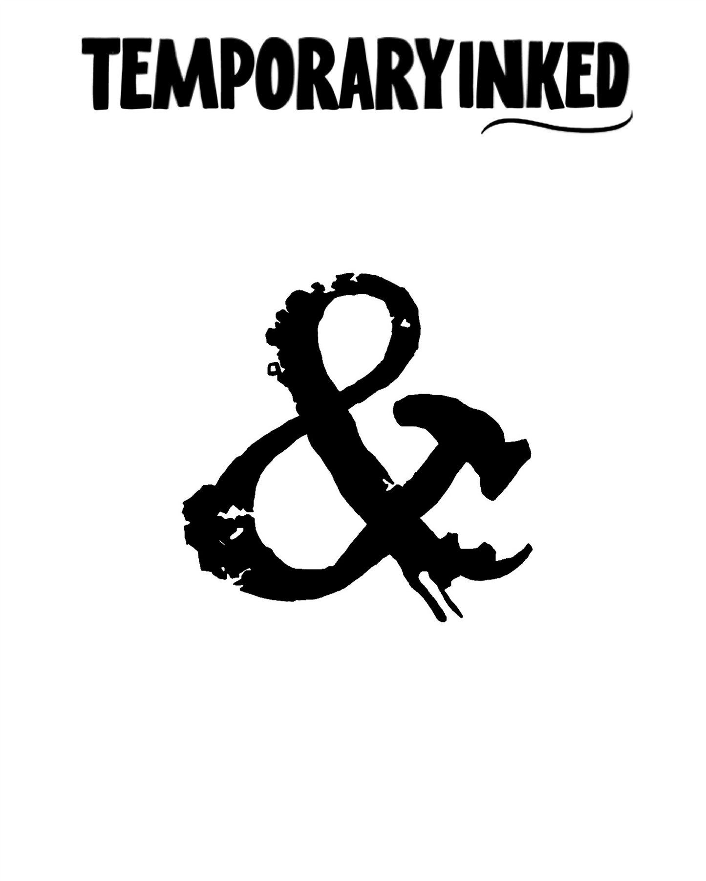Ampersand Ink Stroke Tattoo