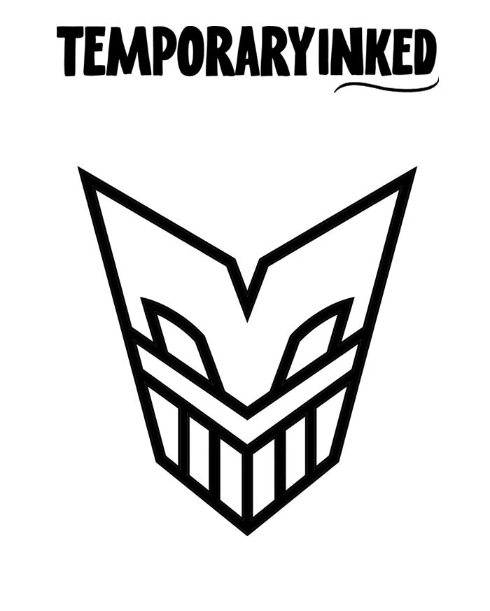 Angular Mask Tattoo