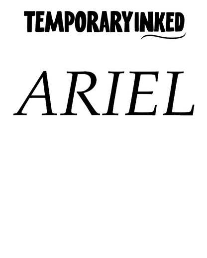 Ariel Name Tattoo