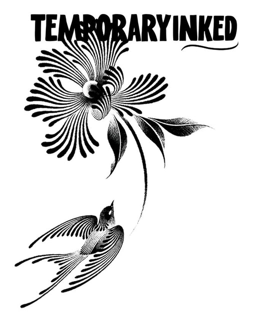 Bird Blooms Illusion Tattoo