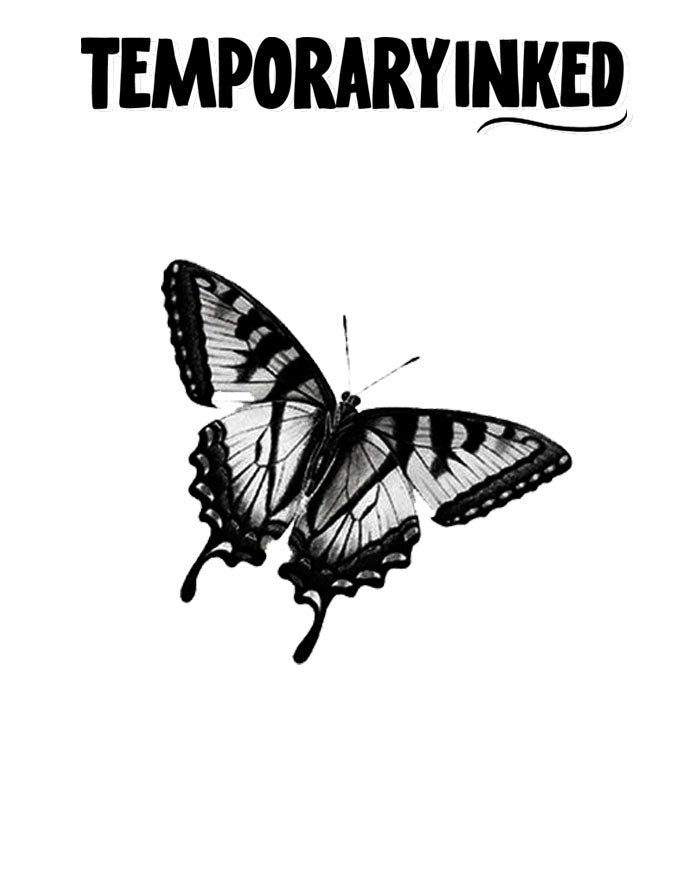 Black Veil Butterfly Tattoo
