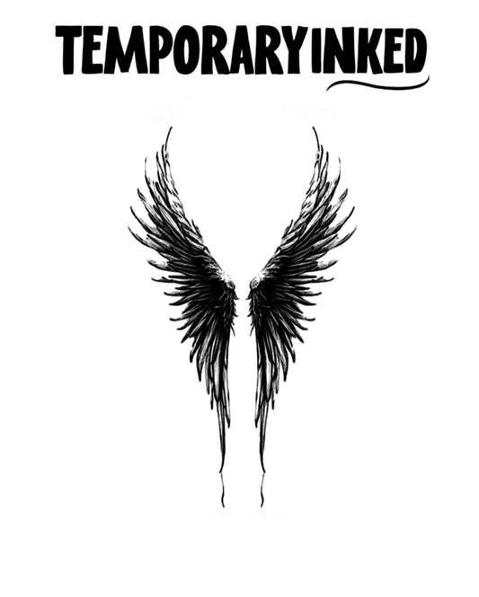 Blackwork  Wings Tattoo