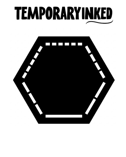 Blackwork Hexagon Tattoo