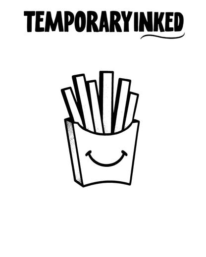 Cartoon Fries Left Tattoo