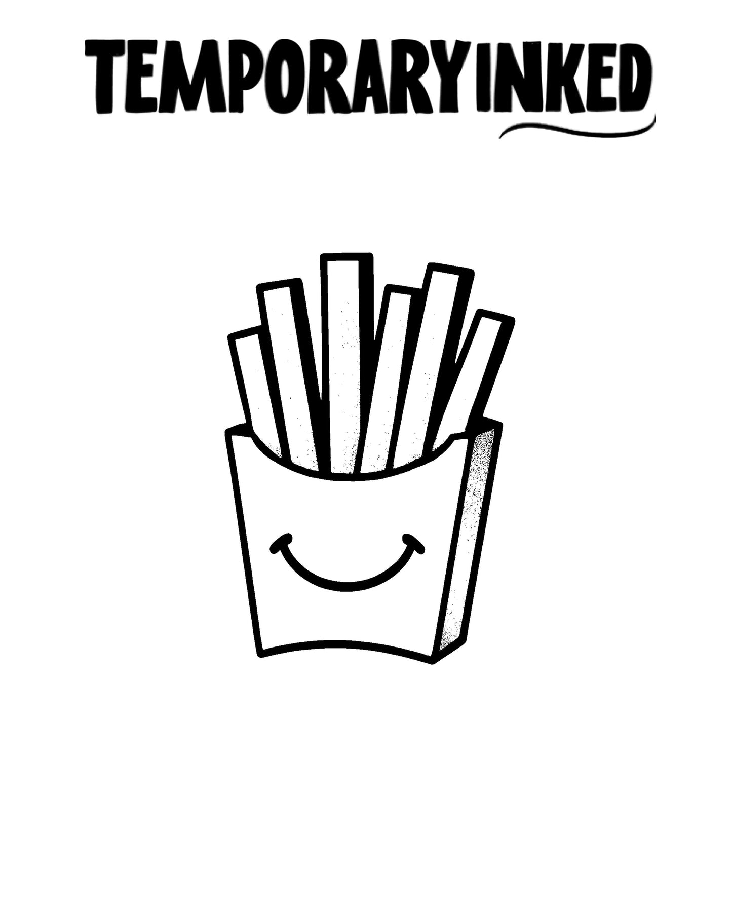 Cartoon Fries Right Tattoo