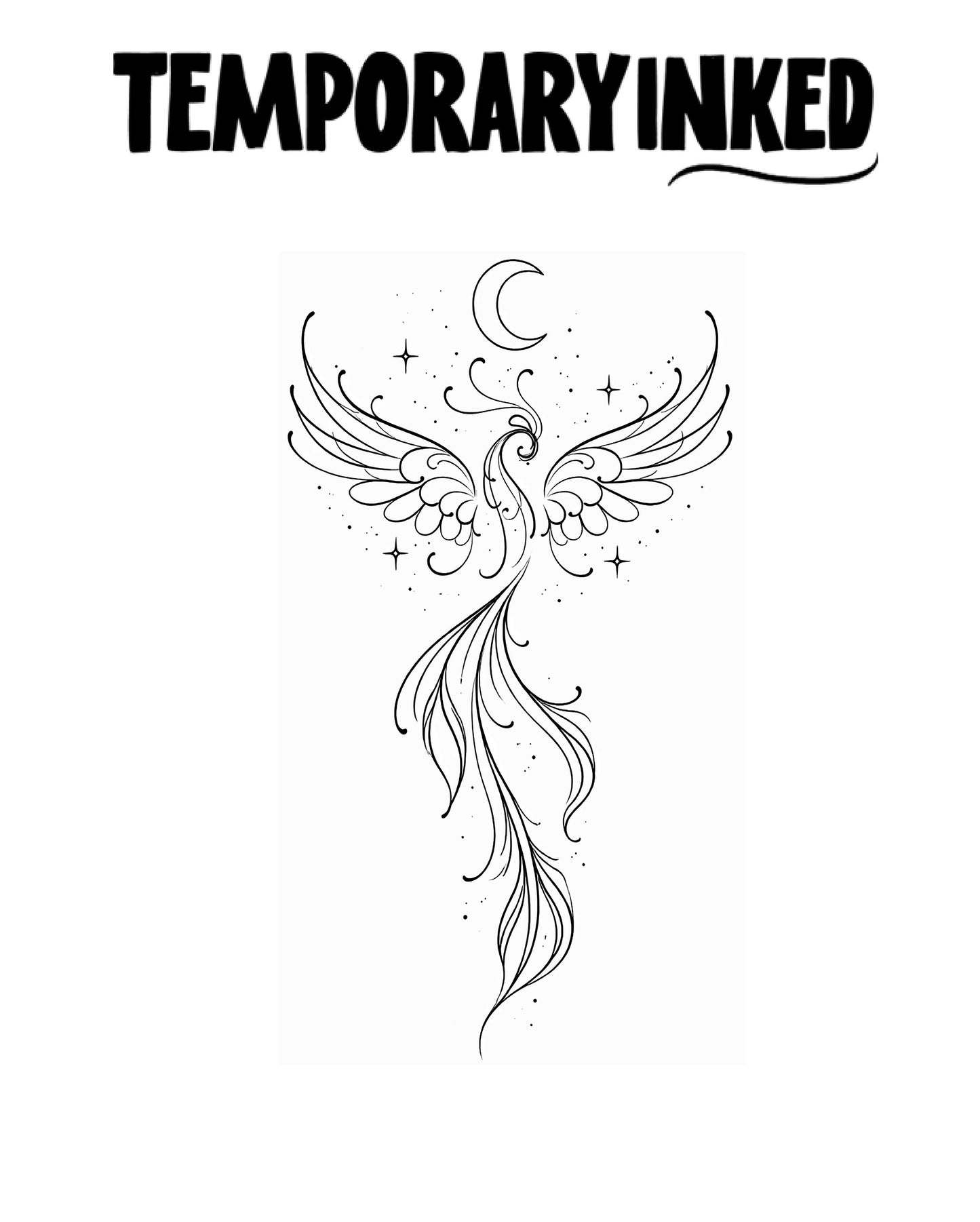 Celestial Swirl Phoenix Tattoo