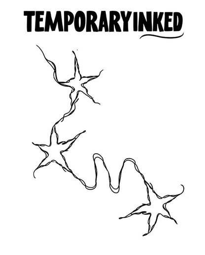 Celestial Drip Stars Tattoo