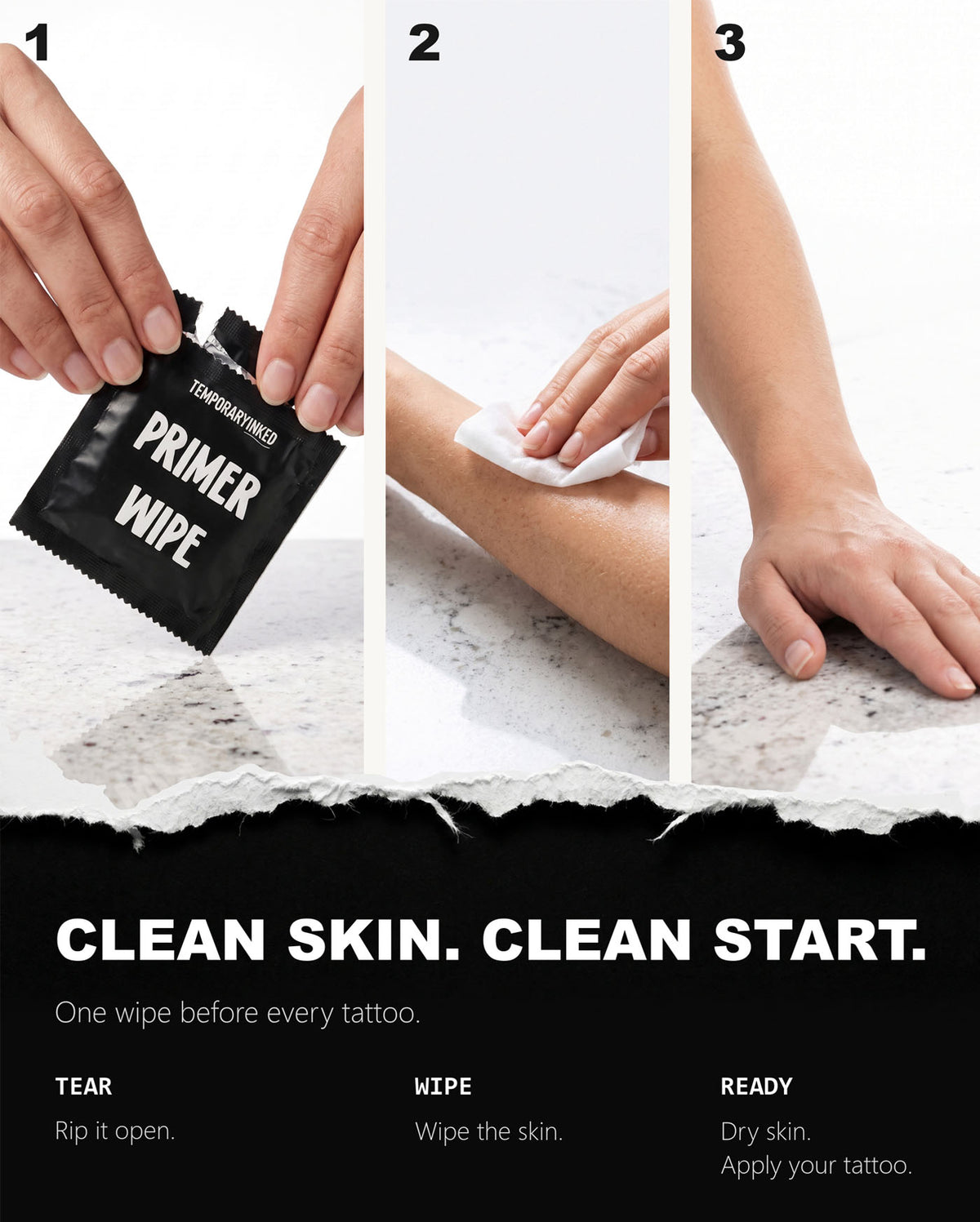 6x Tattoo Primer Wipes