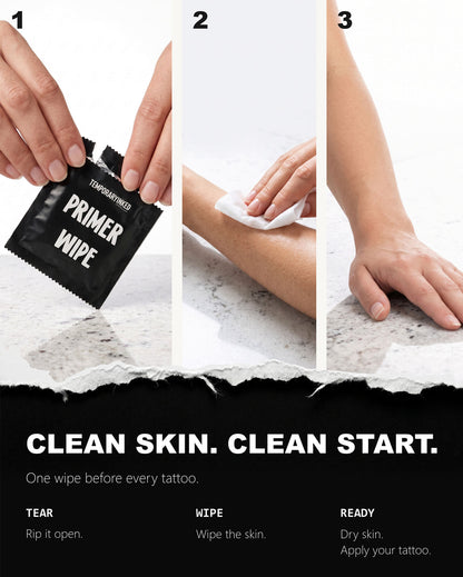 6x Tattoo Primer Wipes