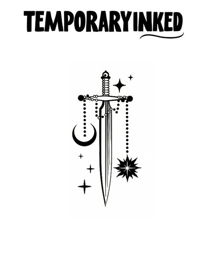 Cosmic Sword Small Tattoo