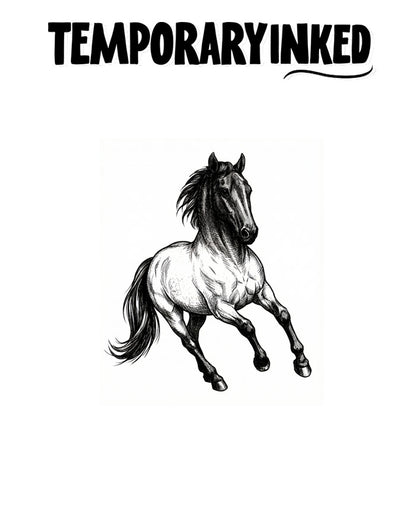 Dark Stallion Horse Tattoo