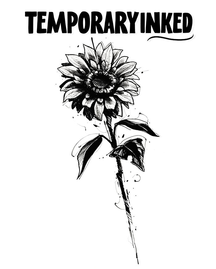 Dark Sunflower XL Tattoo