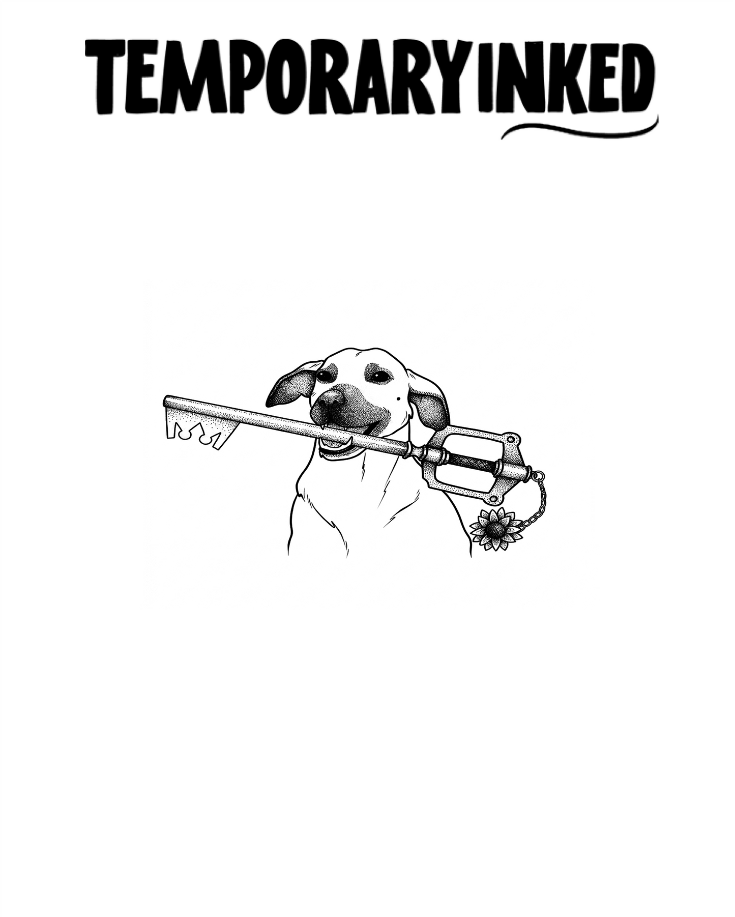 Dog And Key Tattoo