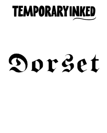 Dorset Text Tattoo