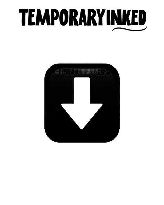 Down Arrow Button Tattoo