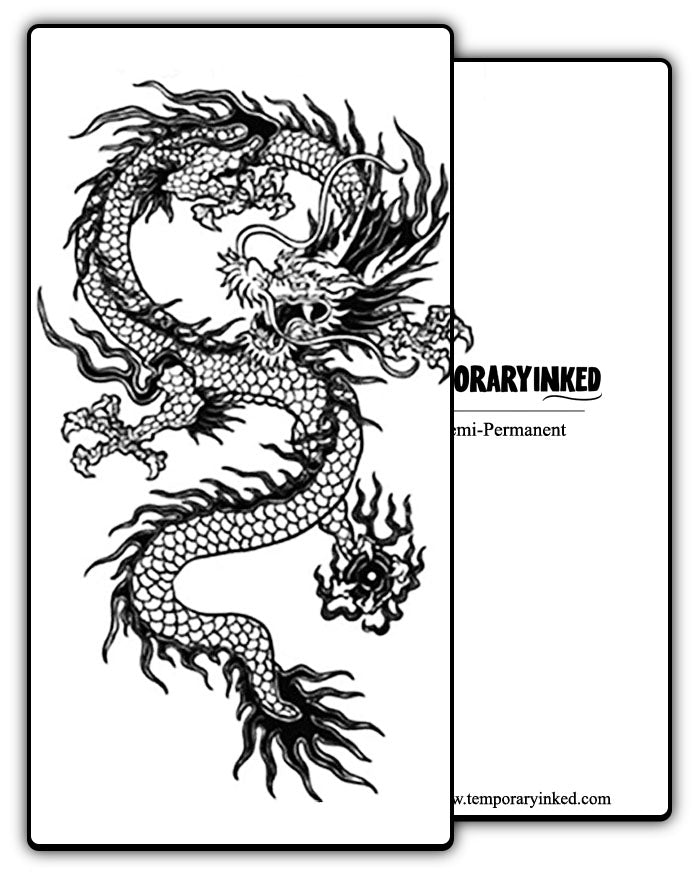 Dragon's Dance Large Tattoo