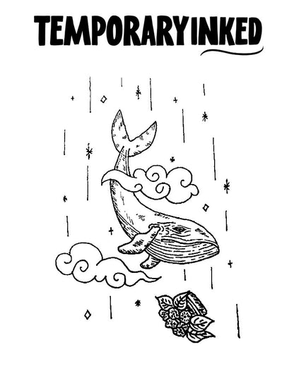 Dreamy Whale Tattoo