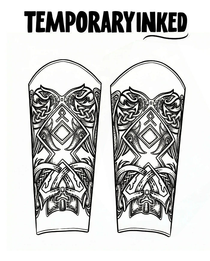 Dual Celtic Armor Tattoo