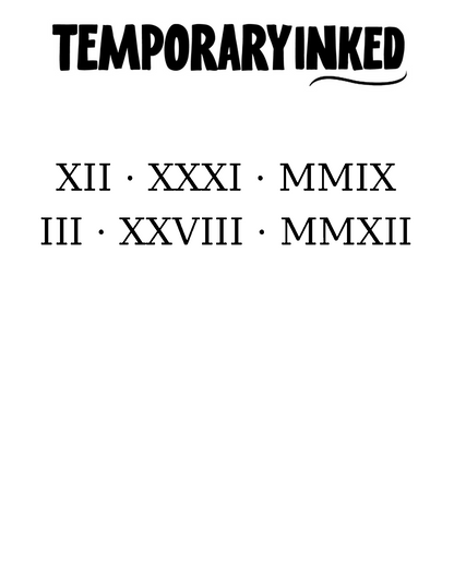 Dual Roman Numeral Tattoo