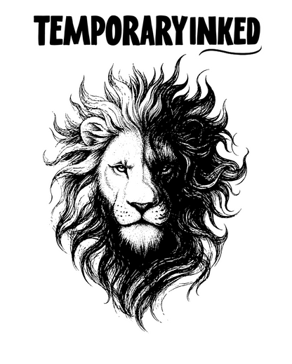 Dual Shade Lion Tattoo