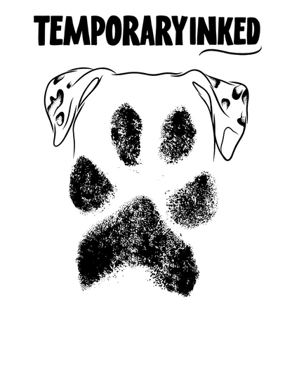 Ears and Paw Print Tattoo