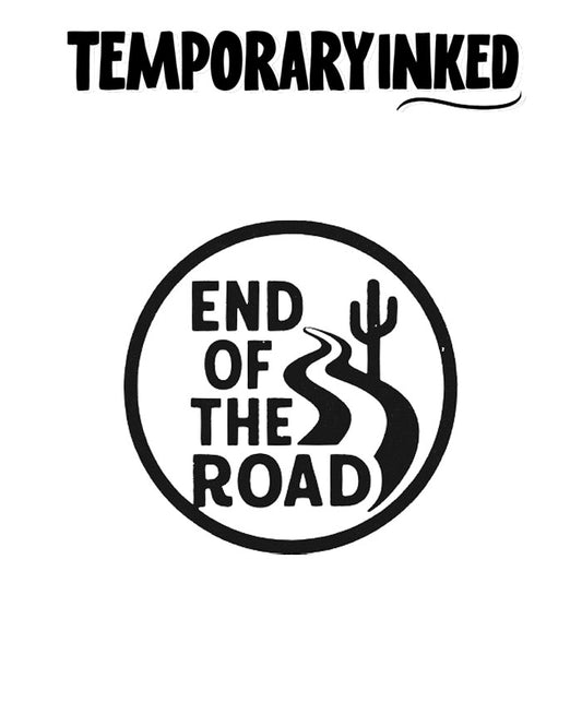 End of the Road Sign Tattoo