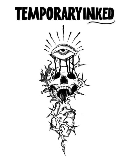 Eyes Skull Heart Tattoo