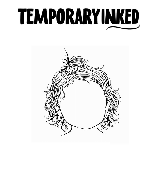 Faceless Top Knot Child Tattoo