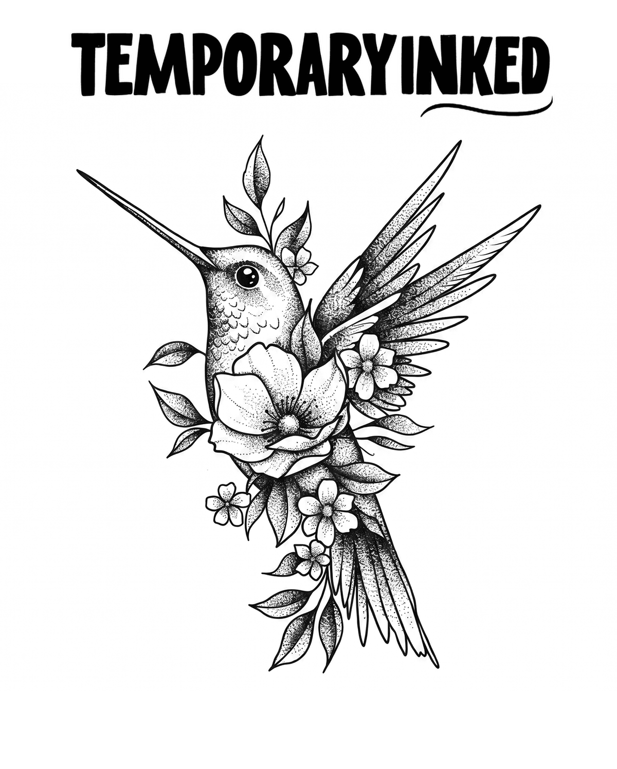 Flora Hummingbird Tattoo