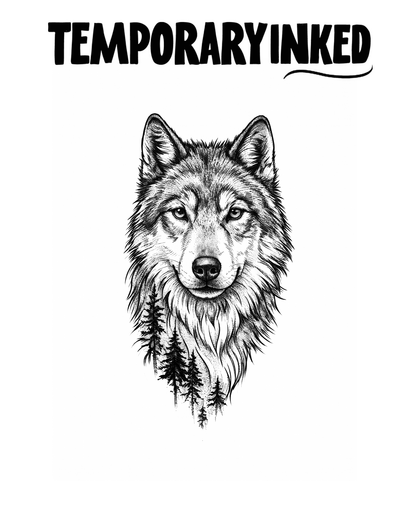 Forest Guardian Wolf Tattoo
