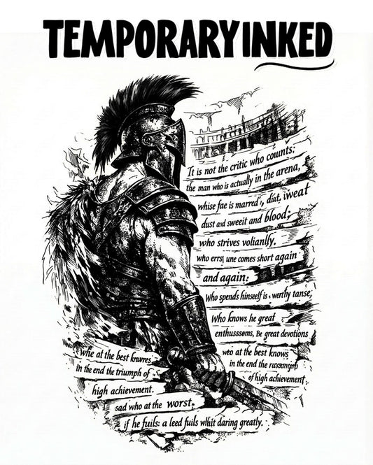 Gladiators Script XL Tattoo