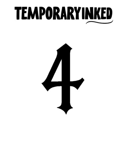 Gothic Script Four Tattoo
