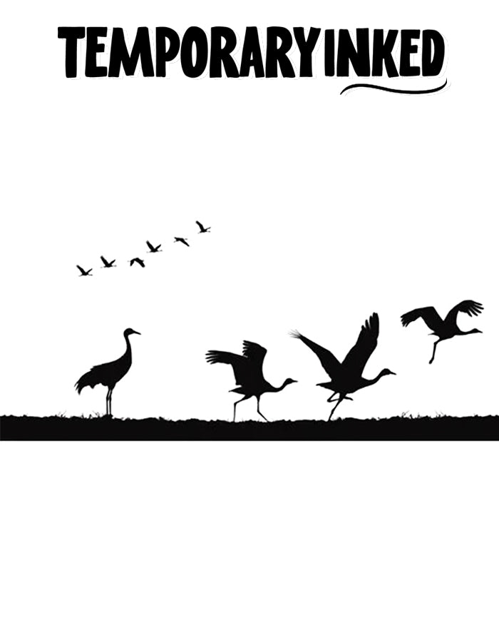 Grassland Cranes Tattoo