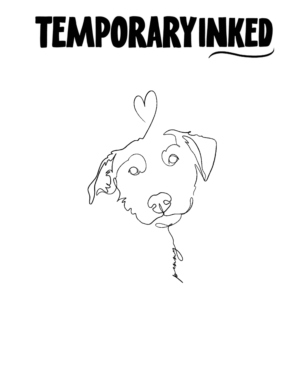 Heart Dog Tattoo