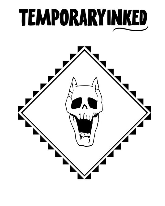 Hexed Horned Skull Tattoo