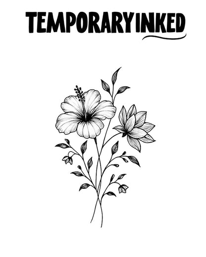 Hibiscus and Lotus Tattoo