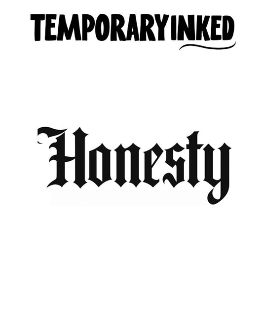 Honesty Text Medium Tattoo